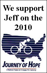 We support Jeff on the 2010 Journey of Hope